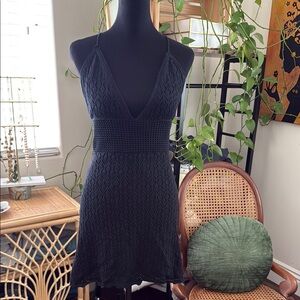 Olivaceous Black Mini Dress